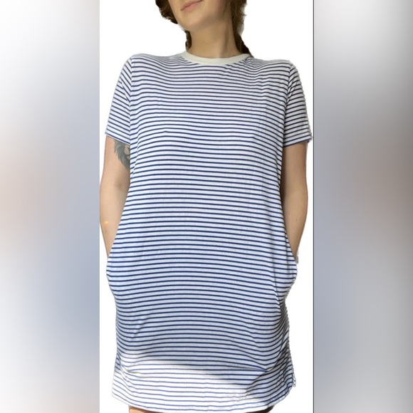 white christmas dresses Tawni Long Sleeve Shirt Mini Dress Blue